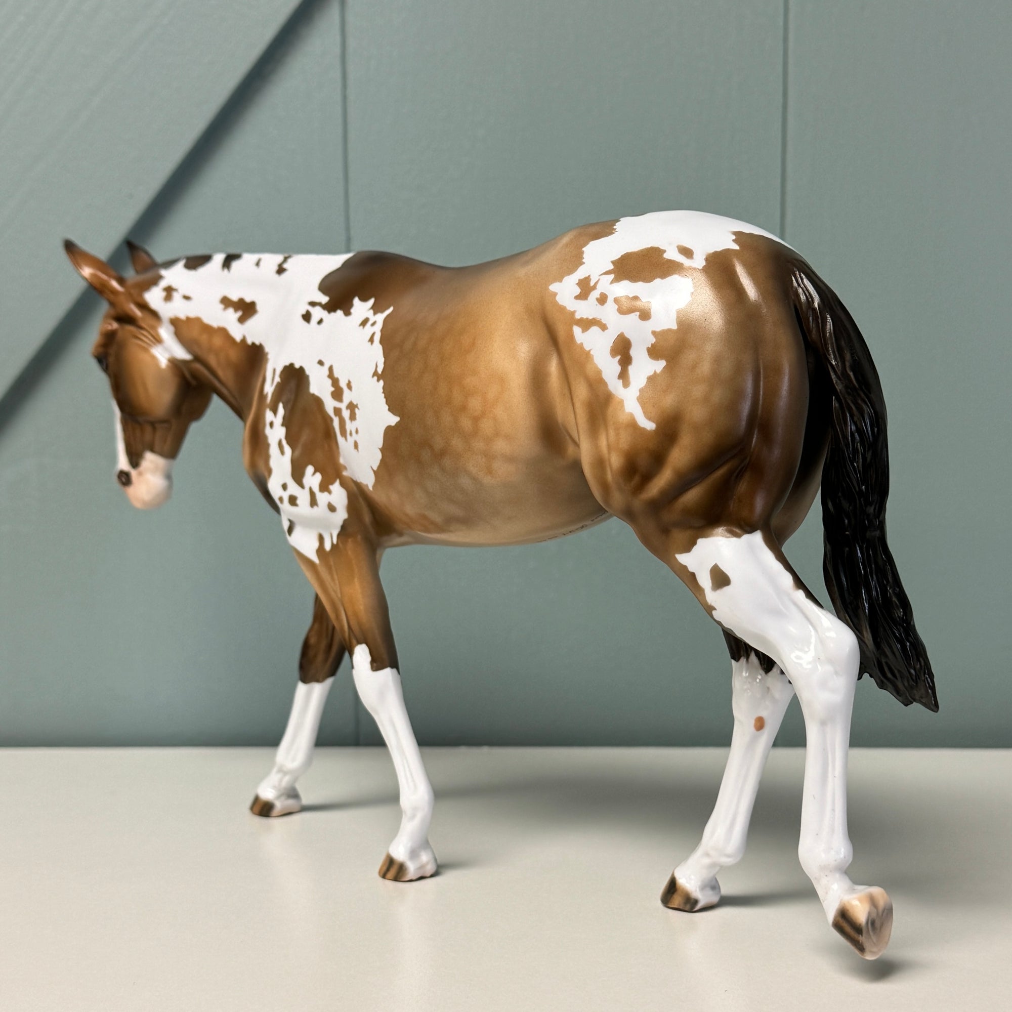 Epiphany OOAK Dappled Buckskin Tobiano Mule By Dawn Quick EQ24