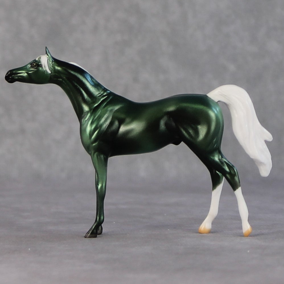 Apallo OOAK Metallic Green Deco Arabian Chip By Jamie Adamson HS24