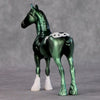 Bluey OOAK Metallic Green Appaloosa Drafter Chip By Jamie Adamson HS24