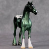 Bluey OOAK Metallic Green Appaloosa Drafter Chip By Jamie Adamson HS24