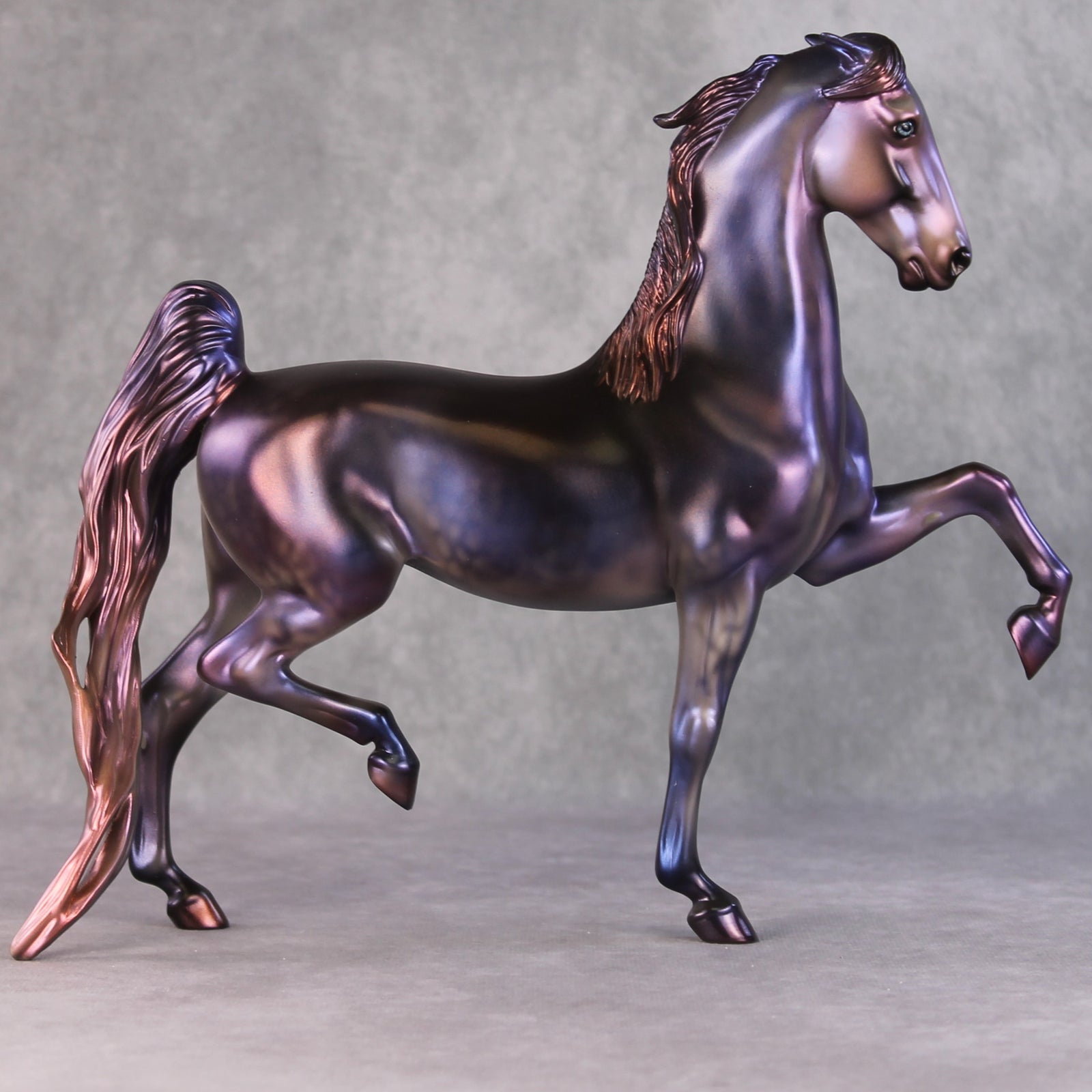 Daisy OOAK Purple Deco Custom Pinned Eared Saddlebred By Julie Keim HS24