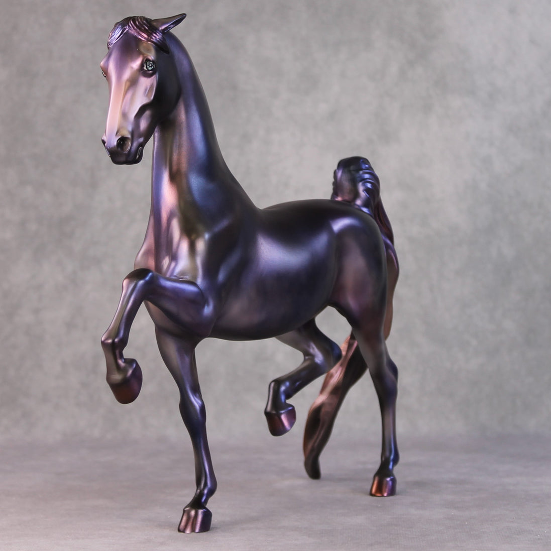 Daisy OOAK Purple Deco Custom Pinned Eared Saddlebred By Julie Keim HS24