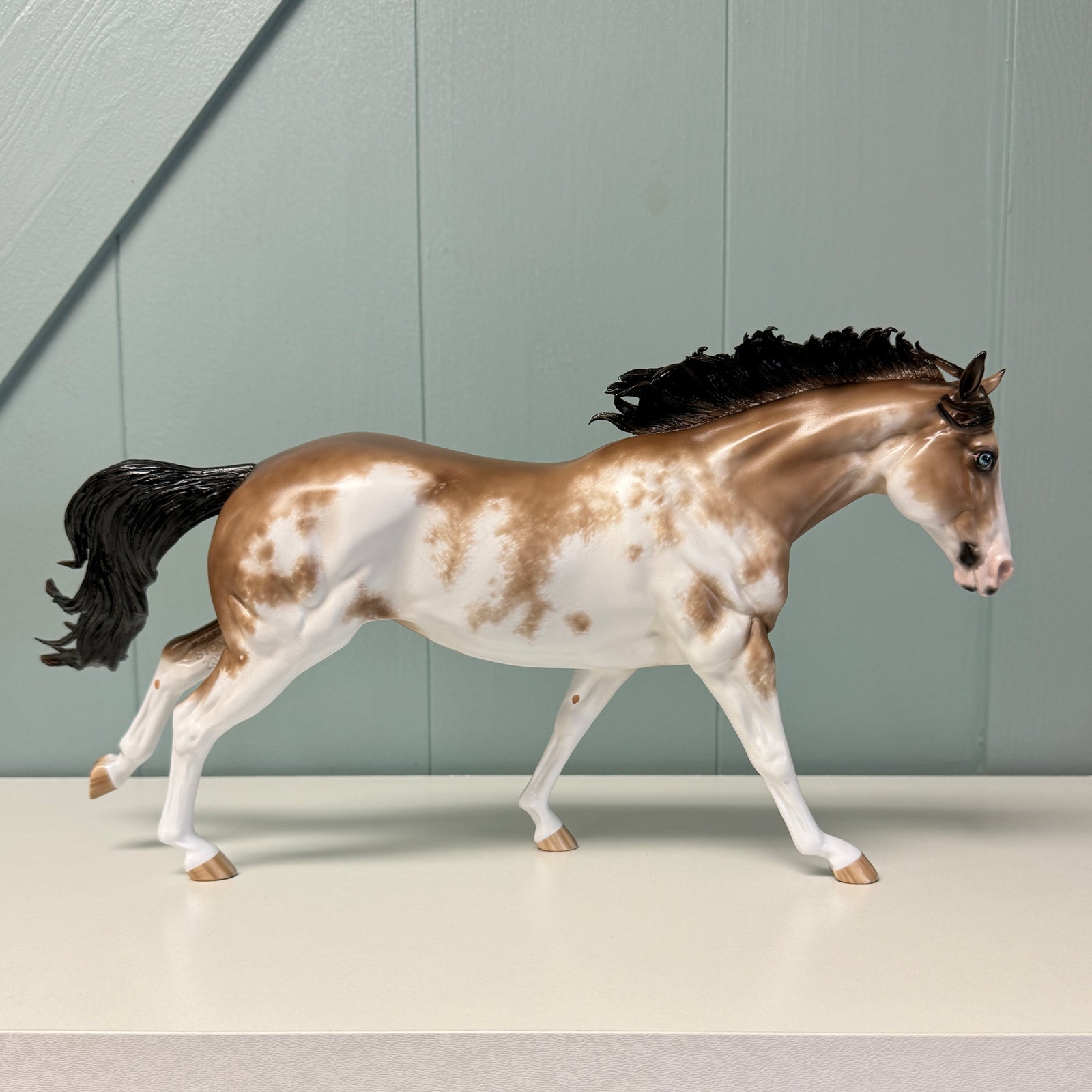 Touch & Go OOAK Buckskin Tobiano Custom Running Stock Horse By Sheryl Leisure Best Offers 6/25/24