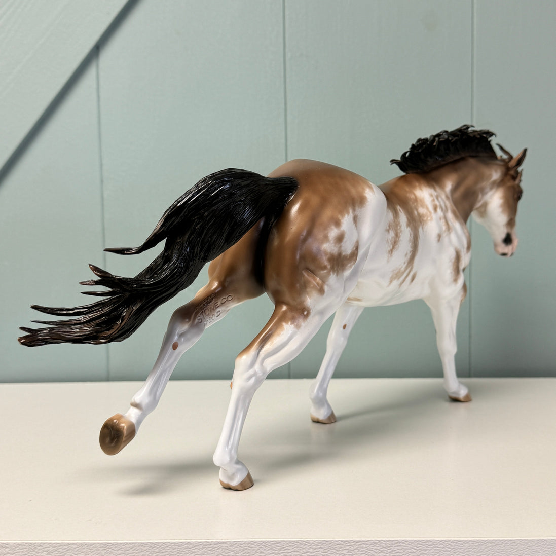 Touch & Go OOAK Buckskin Tobiano Custom Running Stock Horse By Sheryl Leisure Best Offers 6/25/24