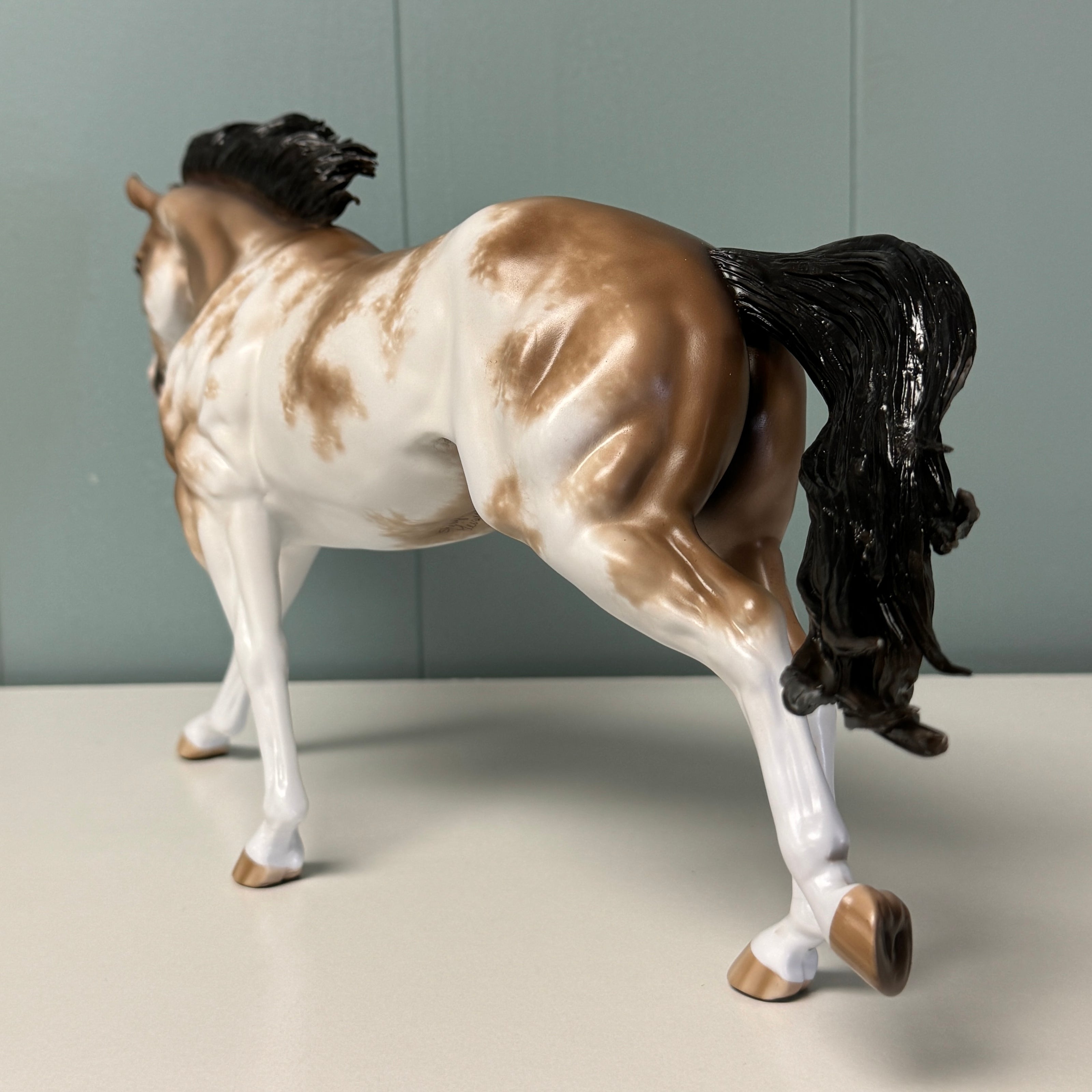 Touch & Go OOAK Buckskin Tobiano Custom Running Stock Horse By Sheryl Leisure Best Offers 6/25/24