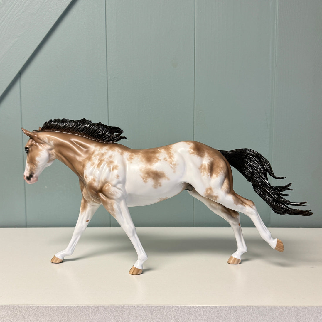 Touch & Go OOAK Buckskin Tobiano Custom Running Stock Horse By Sheryl Leisure Best Offers 6/25/24