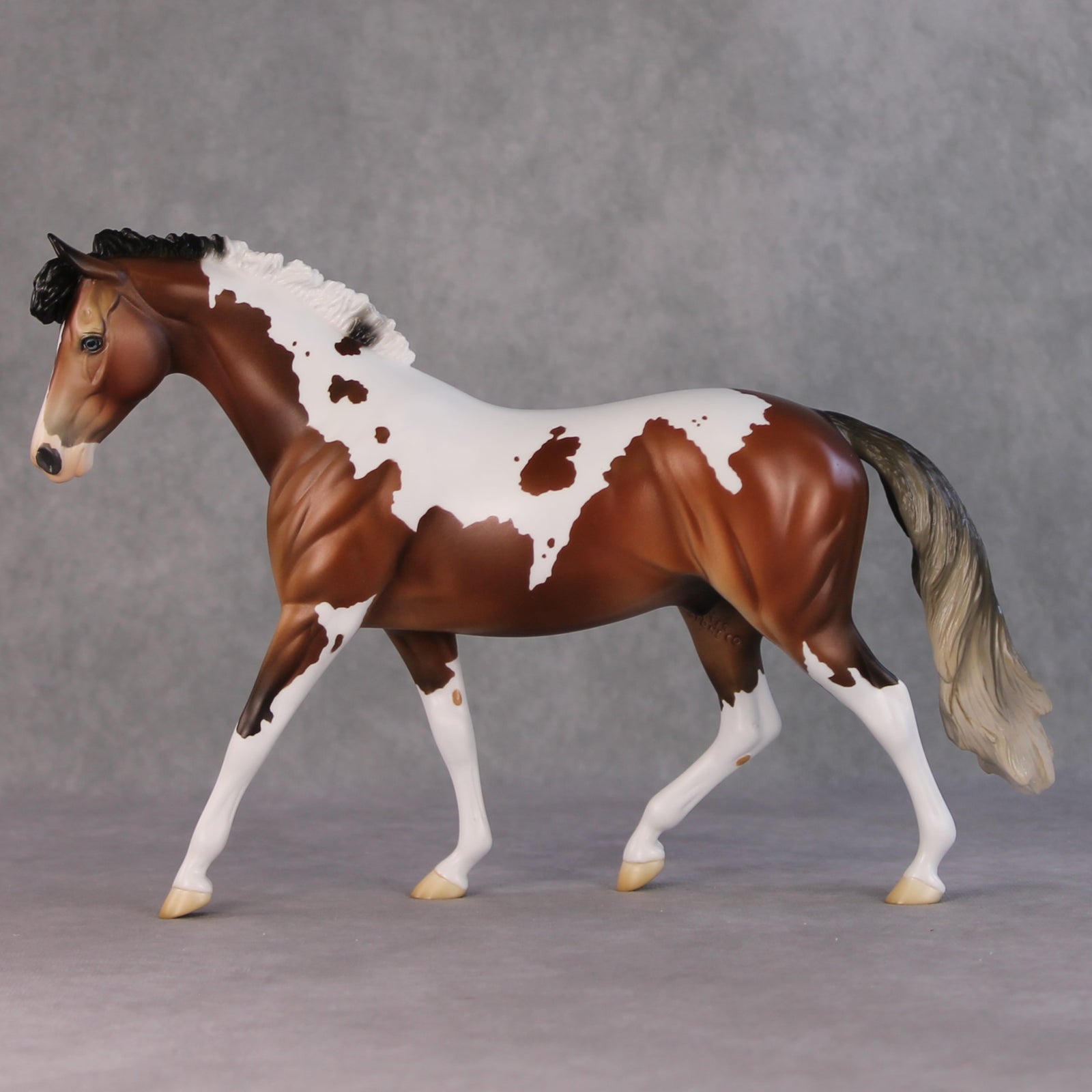 Fairbanks OOAK Bay Pinto Pony with Gulastra Plume By Jess Hamill HS24