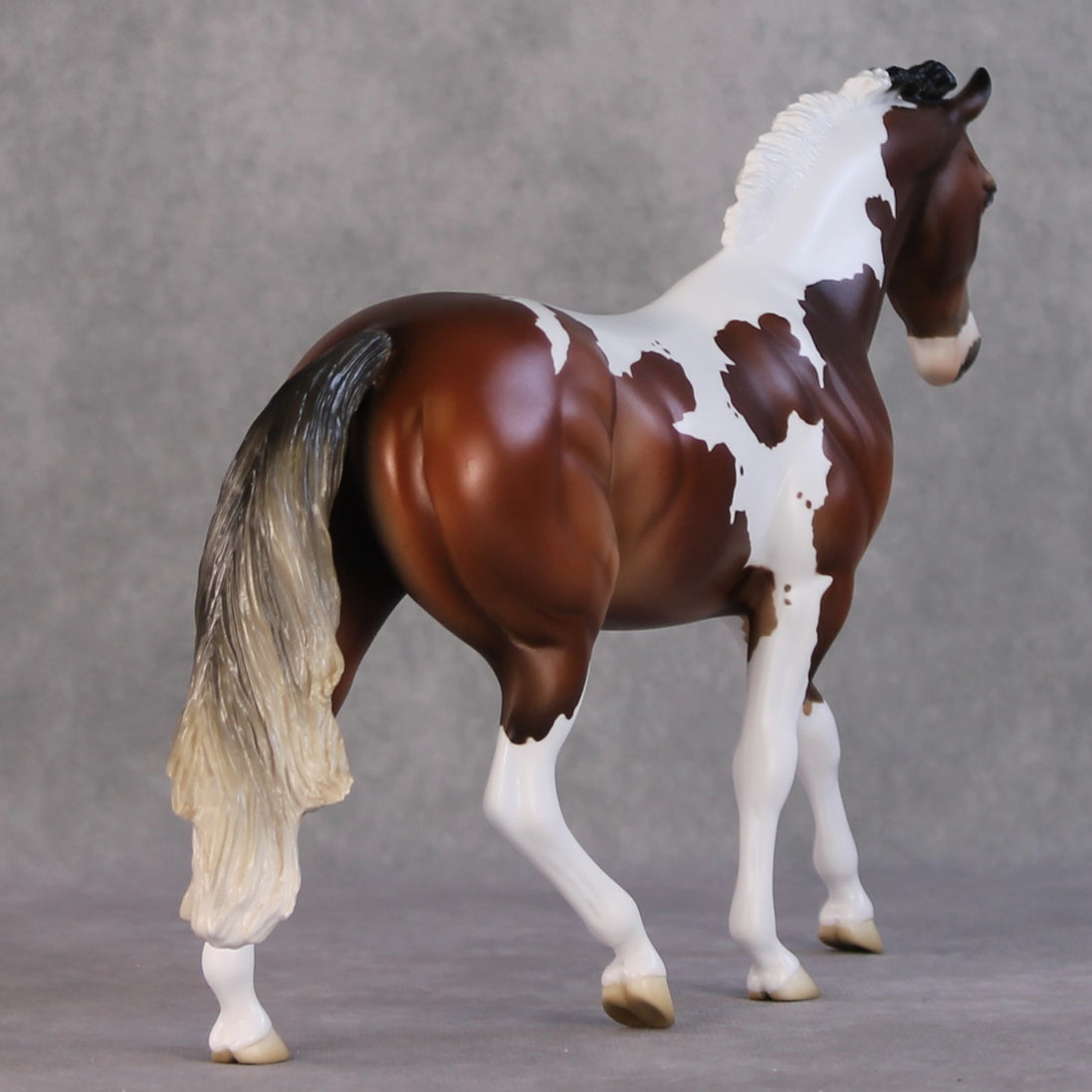 Fairbanks OOAK Bay Pinto Pony with Gulastra Plume By Jess Hamill HS24