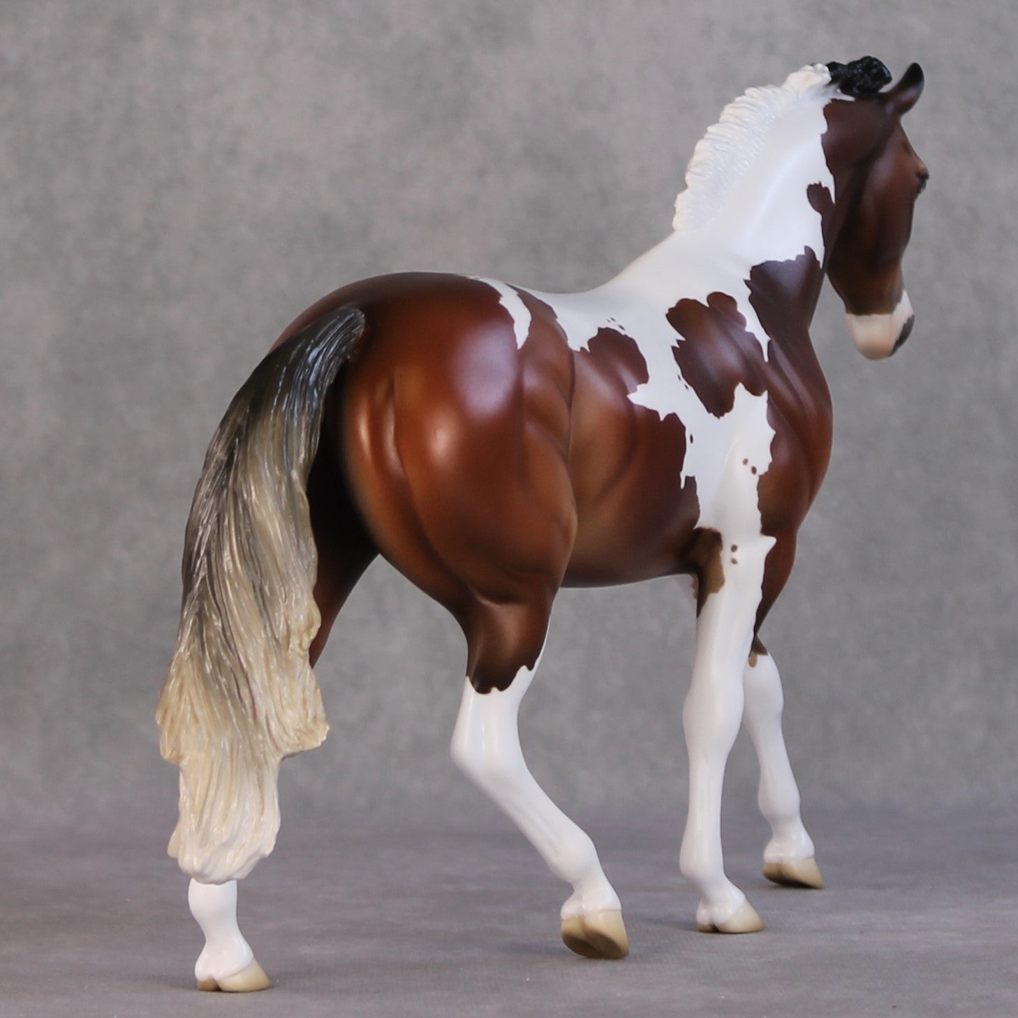 Fairbanks OOAK Bay Pinto Pony with Gulastra Plume By Jess Hamill HS24