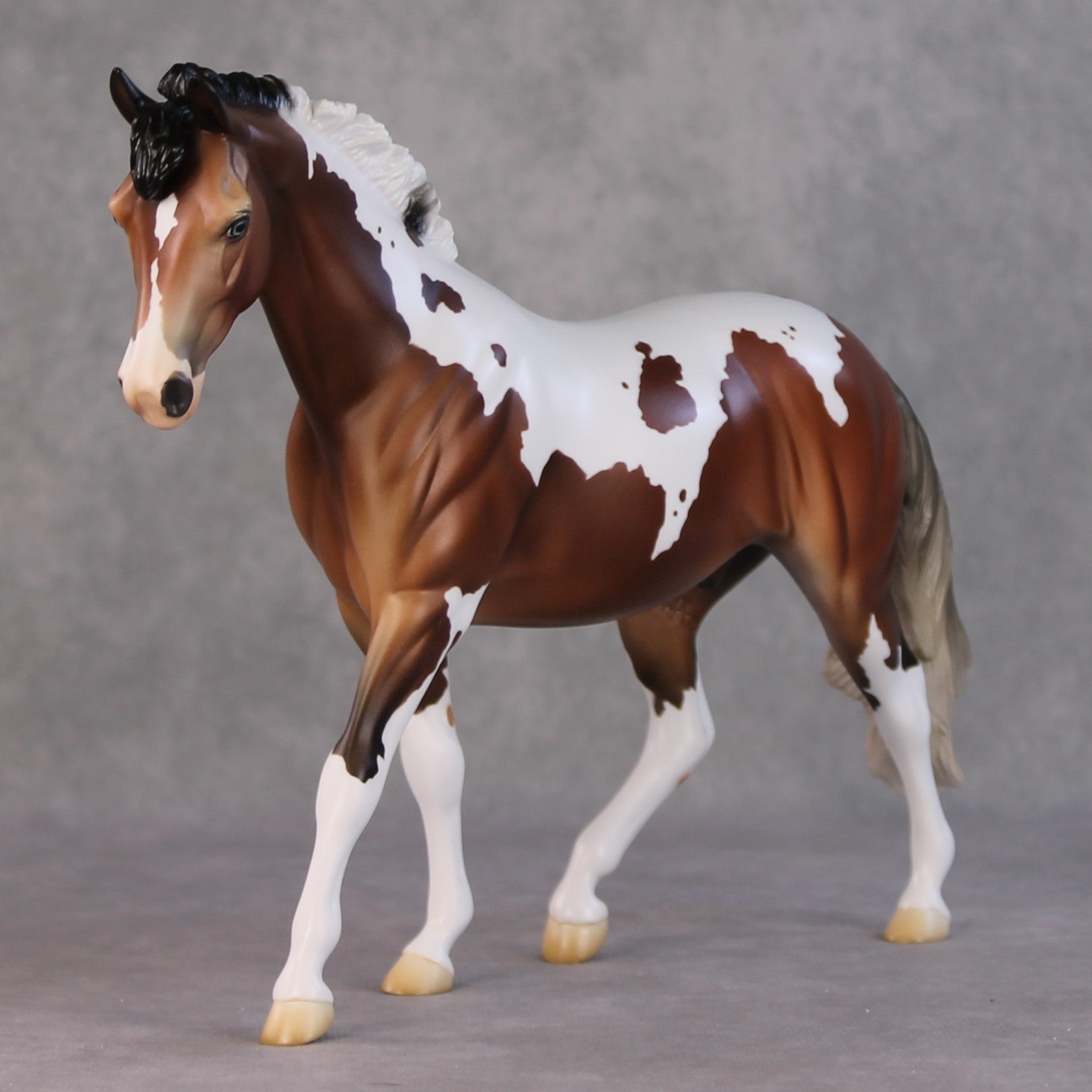 Fairbanks OOAK Bay Pinto Pony with Gulastra Plume By Jess Hamill HS24