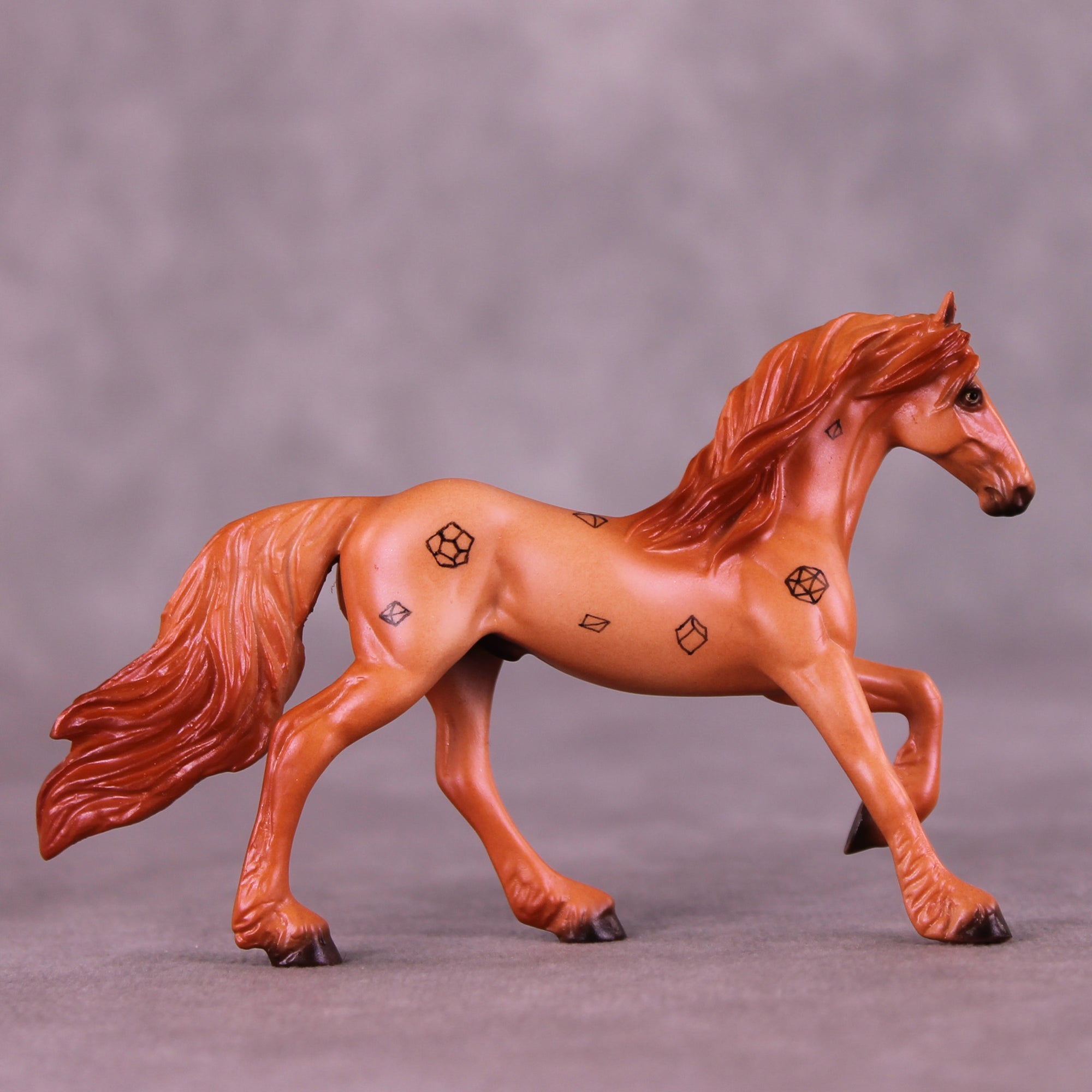 Polyhedral OOAK Chip Friesian by Ellen Robbins SCD25