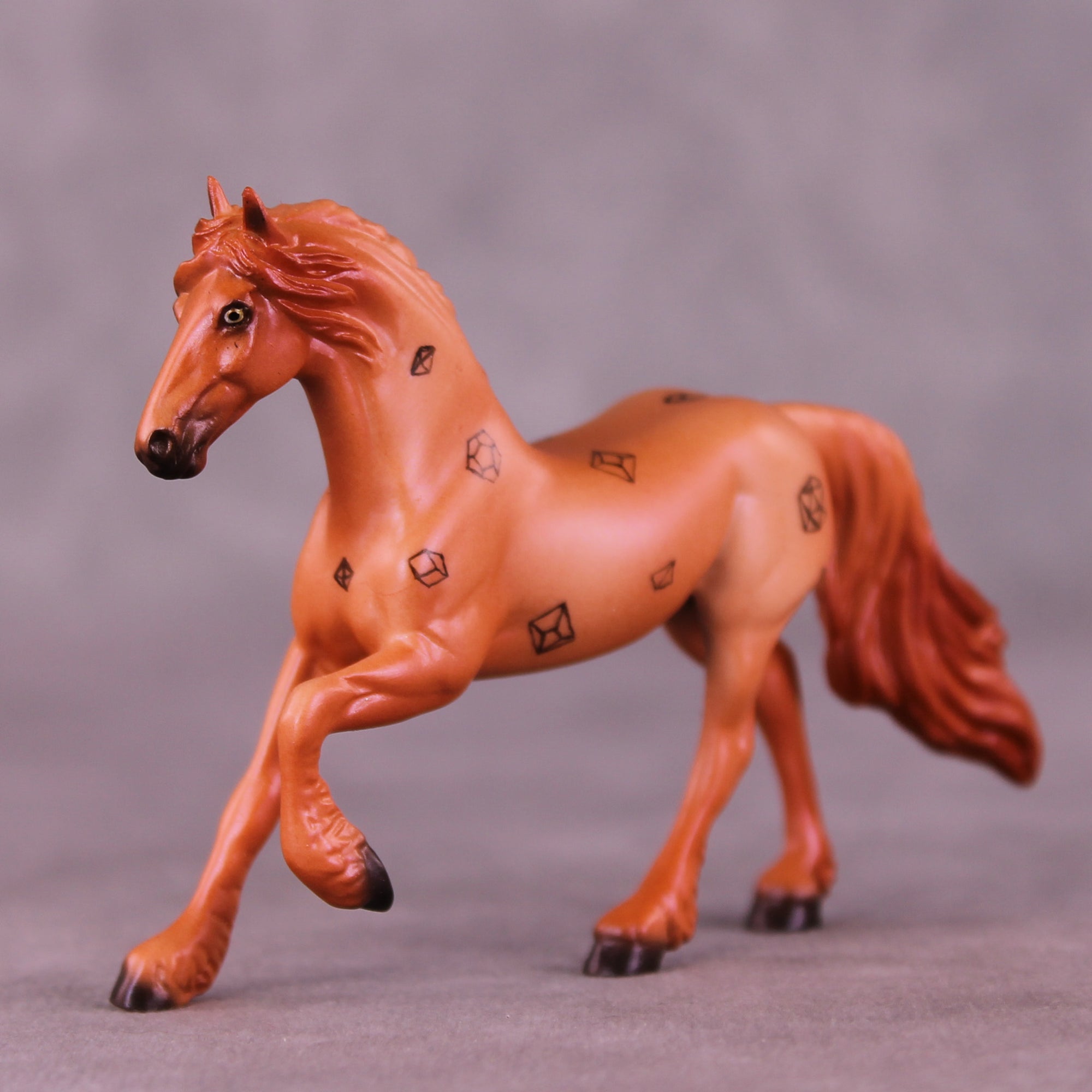 Polyhedral OOAK Chip Friesian by Ellen Robbins SCD25