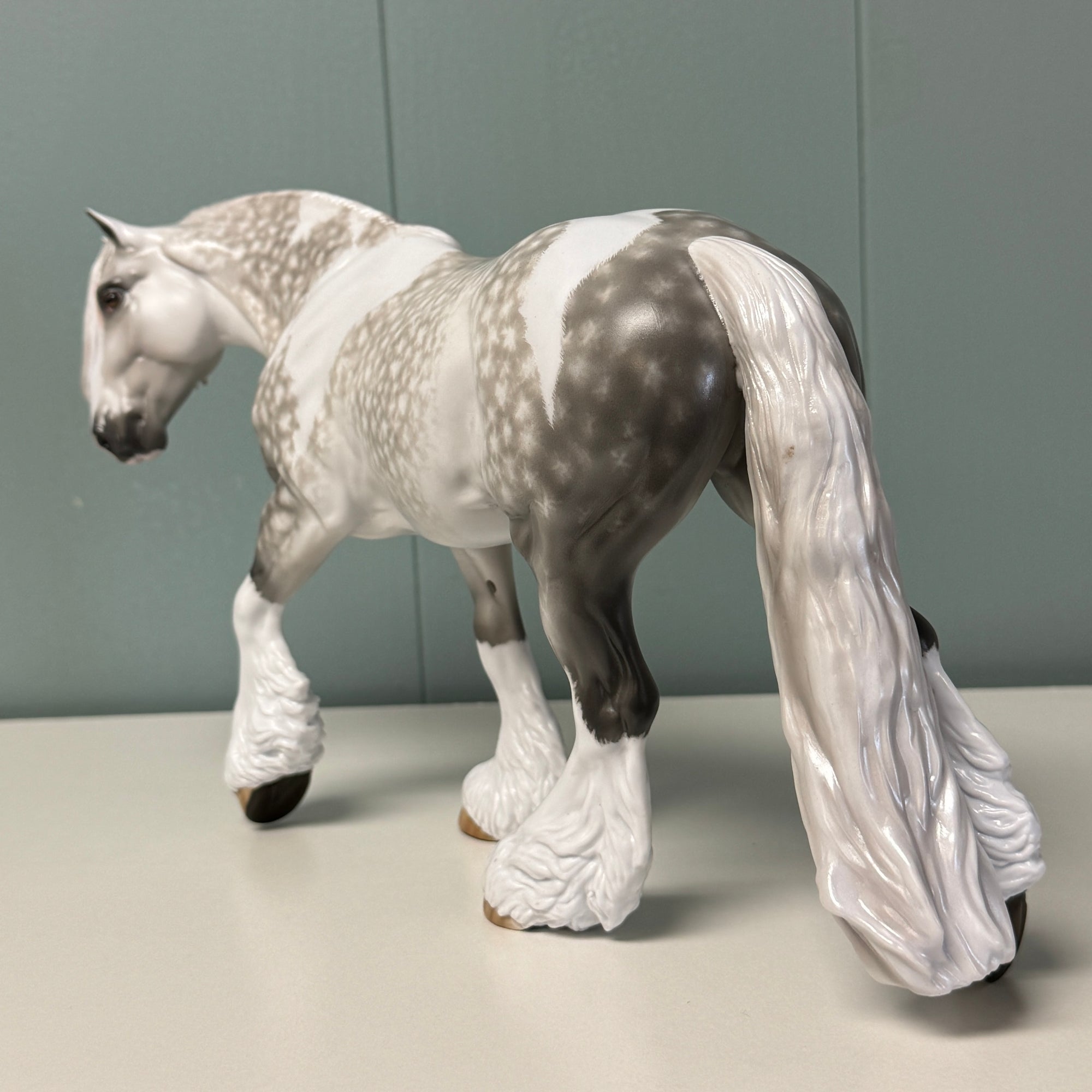 Coat &amp; Tie OOAK Dappled Grey Irish Cob By Sheryl Leisure Best Offers 6/25/24