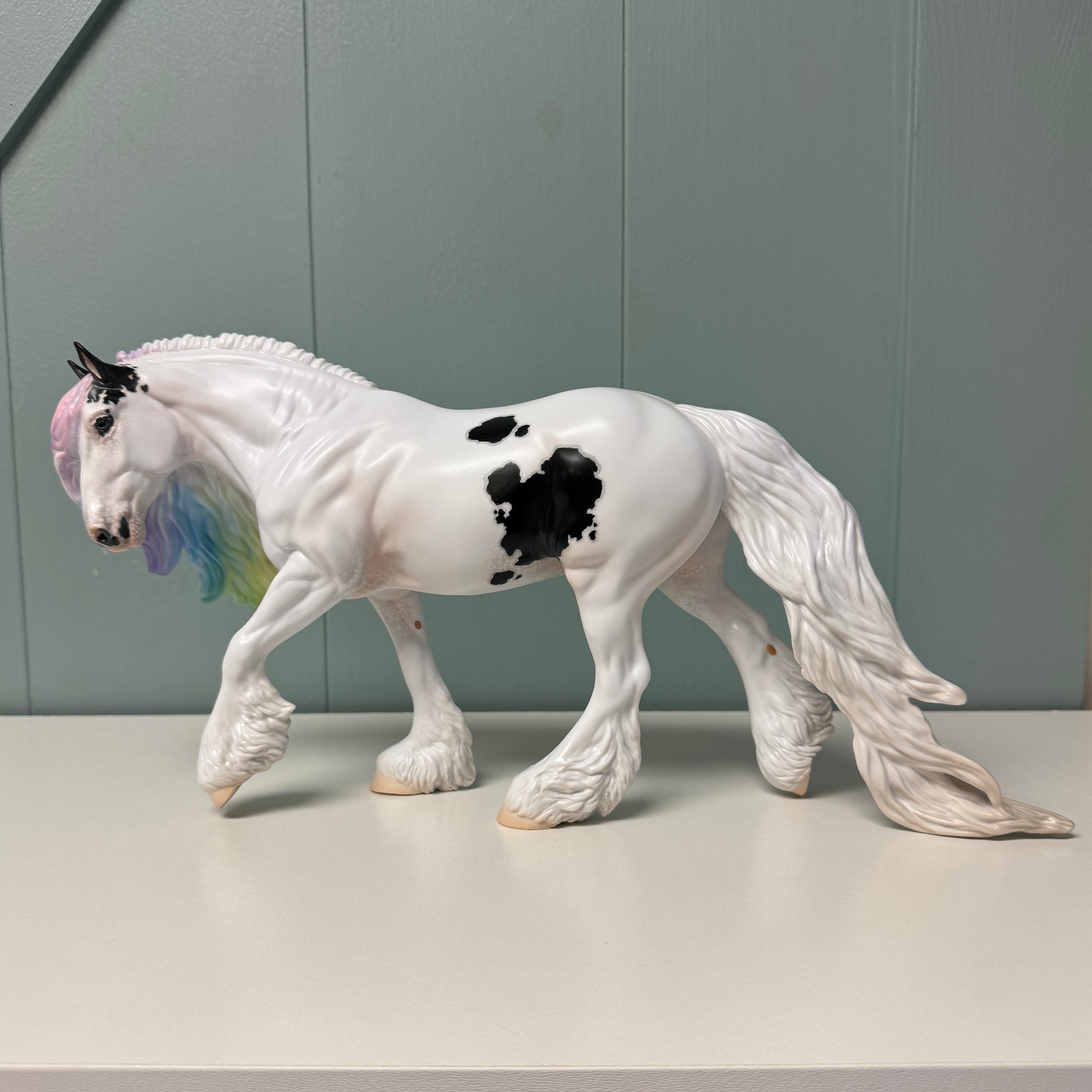 Care Bear OOAK Black Tobiano W/ Dyed Mane Irish Cob By Jess Hamill Best Offers 7/9/24