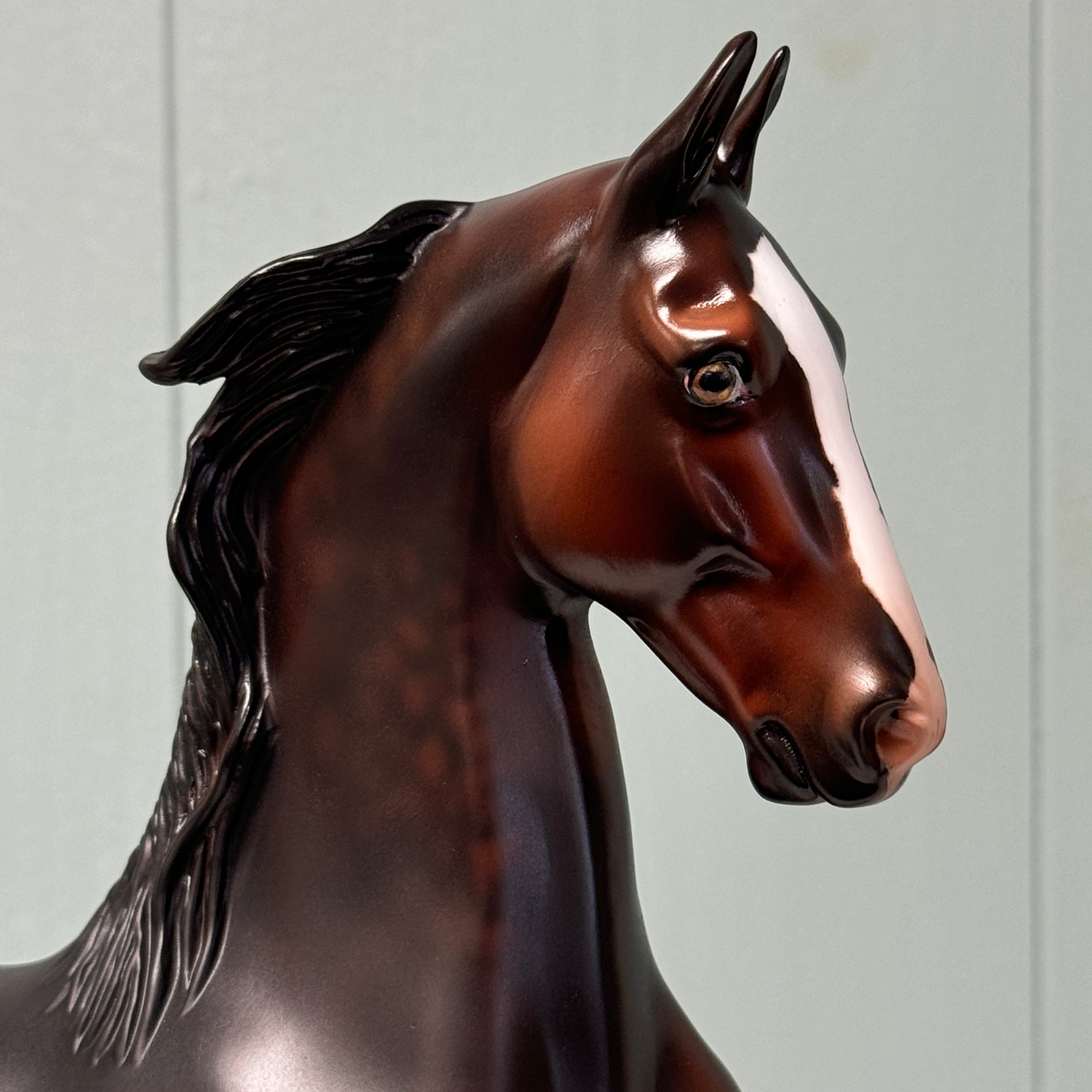 Woody OOAK Dappled Dark Bay W/ Markings Saddlebred By Julie Kiem EQ24