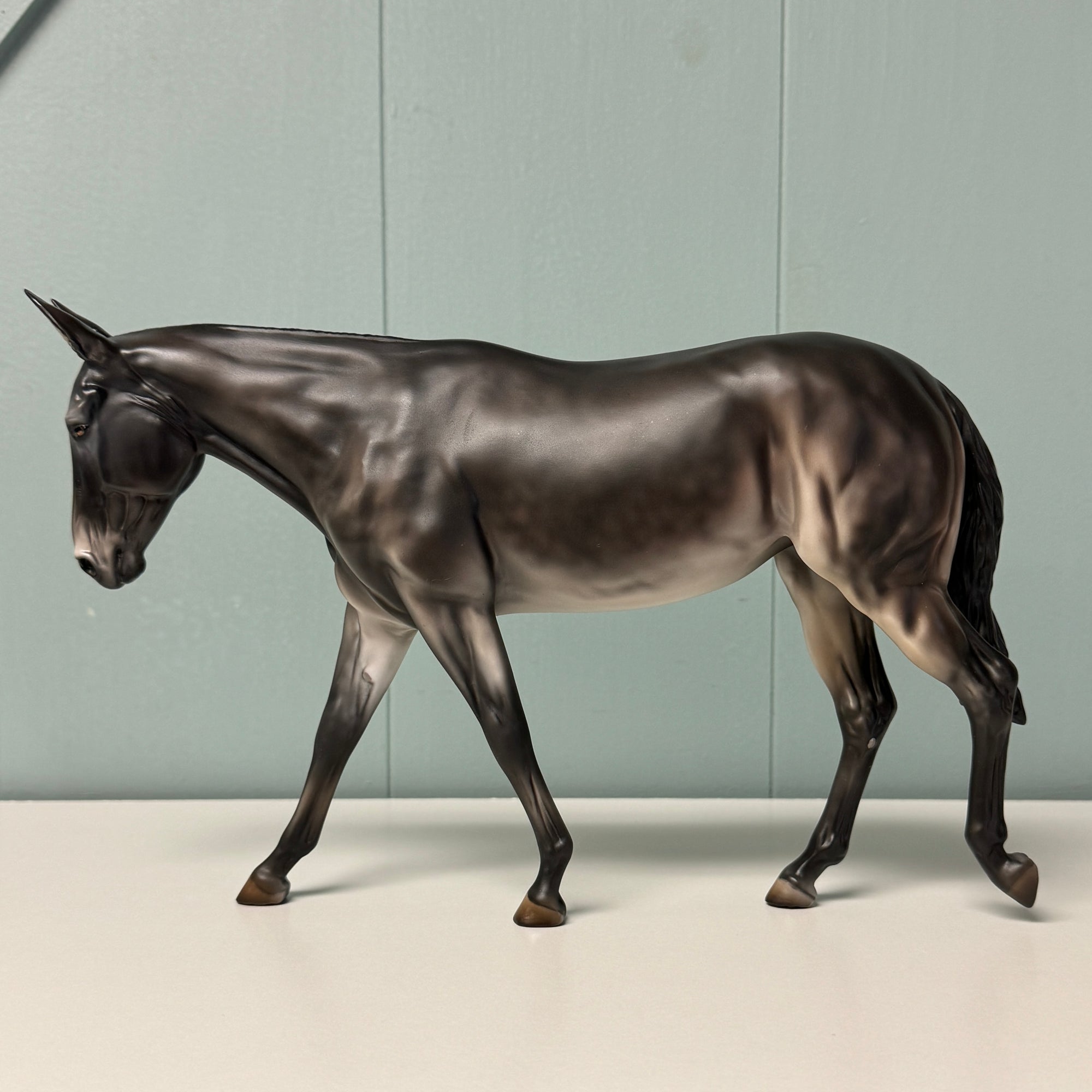 Elsie Gray OOAK Dappled Dark Gray Mule By Julie Kiem EQ24