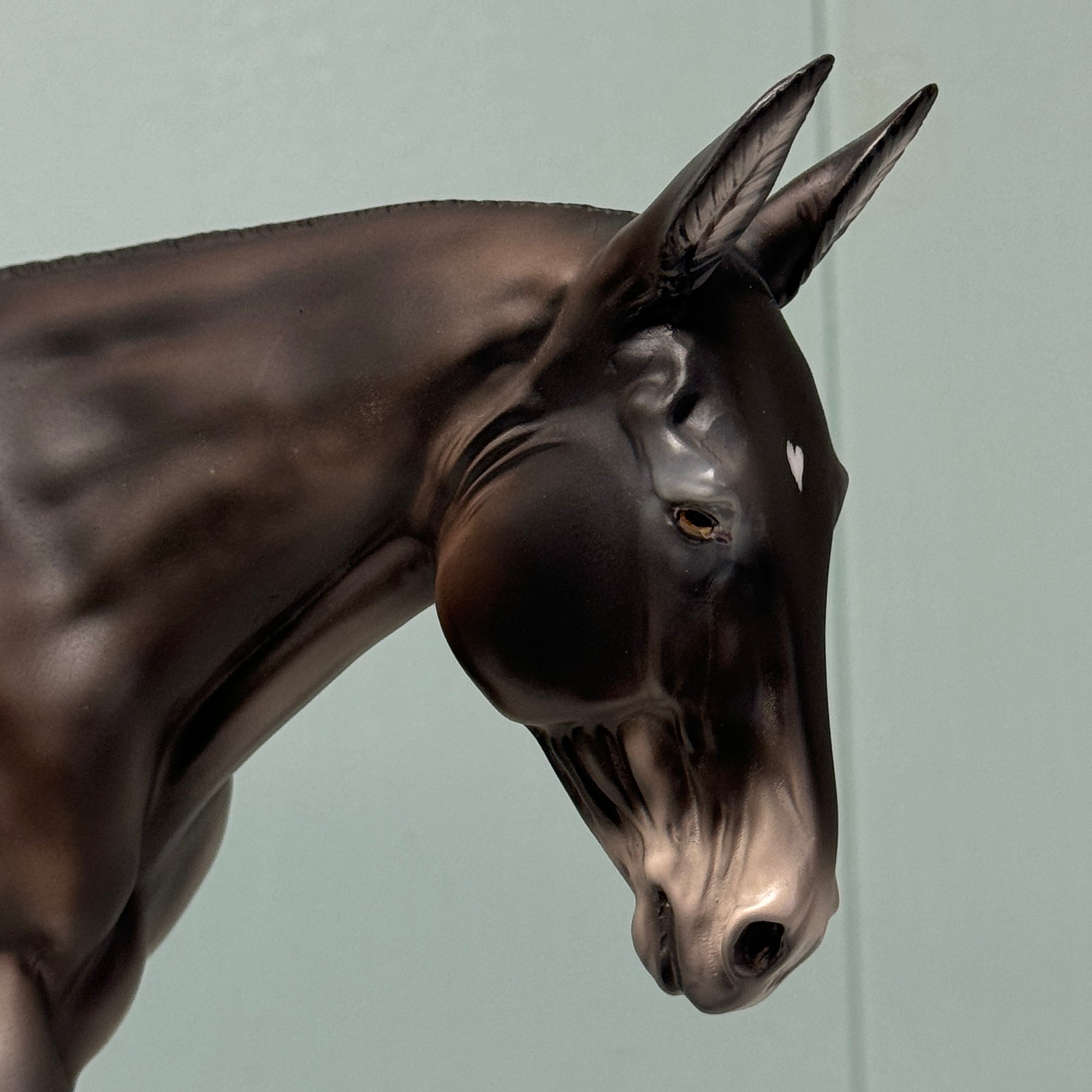 Elsie Gray OOAK Dappled Dark Gray Mule By Julie Kiem EQ24