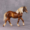 Travis OOAK Dapple Chestnut Pebble Draft By Julie Keim HS24 MHP Auction Piece