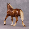 Travis OOAK Dapple Chestnut Pebble Draft By Julie Keim HS24 MHP Auction Piece