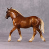 Travis OOAK Dapple Chestnut Pebble Draft By Julie Keim HS24 MHP Auction Piece