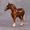 Travis OOAK Dapple Chestnut Pebble Draft By Julie Keim HS24 MHP Auction Piece