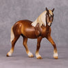 Travis OOAK Dapple Chestnut Pebble Draft By Julie Keim HS24 MHP Auction Piece