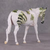 Spruce OOAK Pearl Green Stripe Pinto Pebble Mule By Jess Hamill HS24 MHP Auction Piece