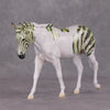 Spruce OOAK Pearl Green Stripe Pinto Pebble Mule By Jess Hamill HS24 MHP Auction Piece