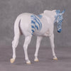 Zastrugi OOAK Pearl Blue Stripe Pinto Pebble Mule By Jess Hamill HS24 MHP Auction Piece