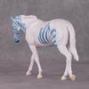 Zastrugi OOAK Pearl Blue Stripe Pinto Pebble Mule By Jess Hamill HS24 MHP Auction Piece