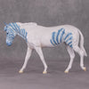 Zastrugi OOAK Pearl Blue Stripe Pinto Pebble Mule By Jess Hamill HS24 MHP Auction Piece