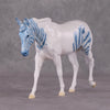 Zastrugi OOAK Pearl Blue Stripe Pinto Pebble Mule By Jess Hamill HS24 MHP Auction Piece