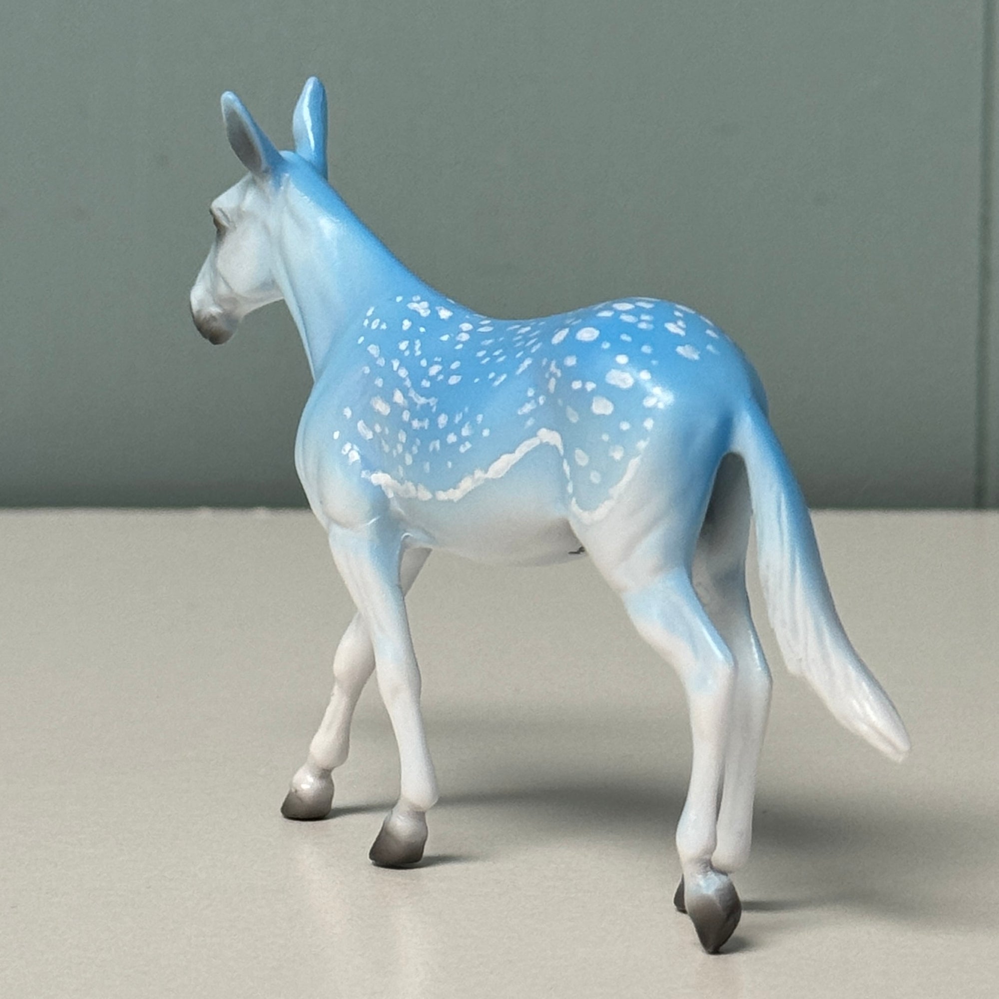 Ditto, Reflection, &amp; Reprise Set OOAK Deco Fallow Deer Andy, Mule and Foal Chip Set  By Jess Hamill EQ24