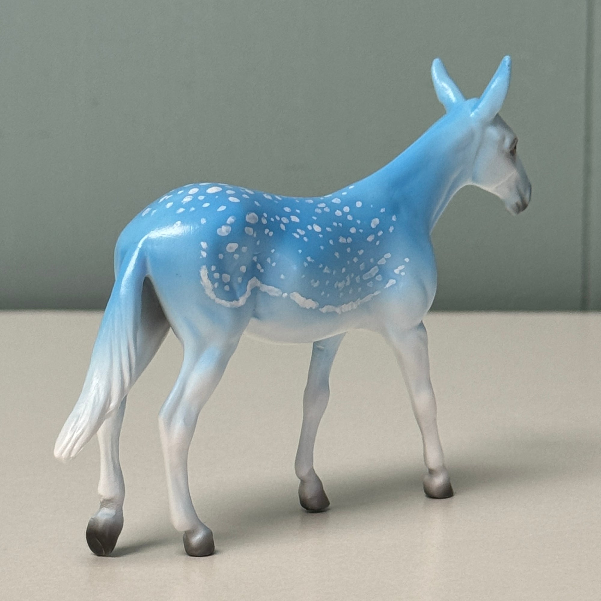 Ditto, Reflection, &amp; Reprise Set OOAK Deco Fallow Deer Andy, Mule and Foal Chip Set  By Jess Hamill EQ24