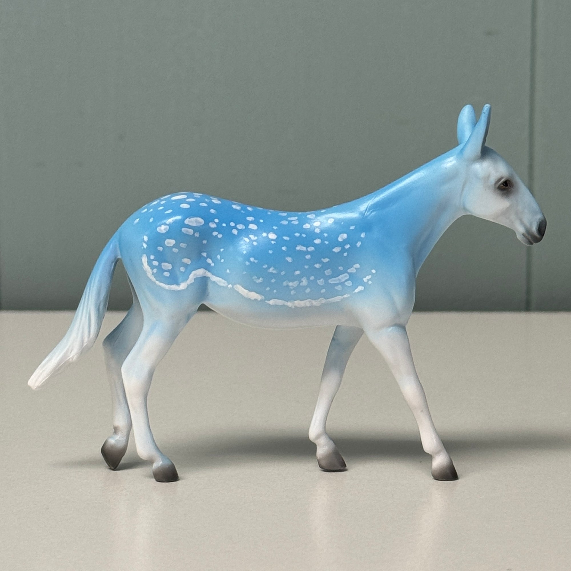 Ditto, Reflection, &amp; Reprise Set OOAK Deco Fallow Deer Andy, Mule and Foal Chip Set  By Jess Hamill EQ24