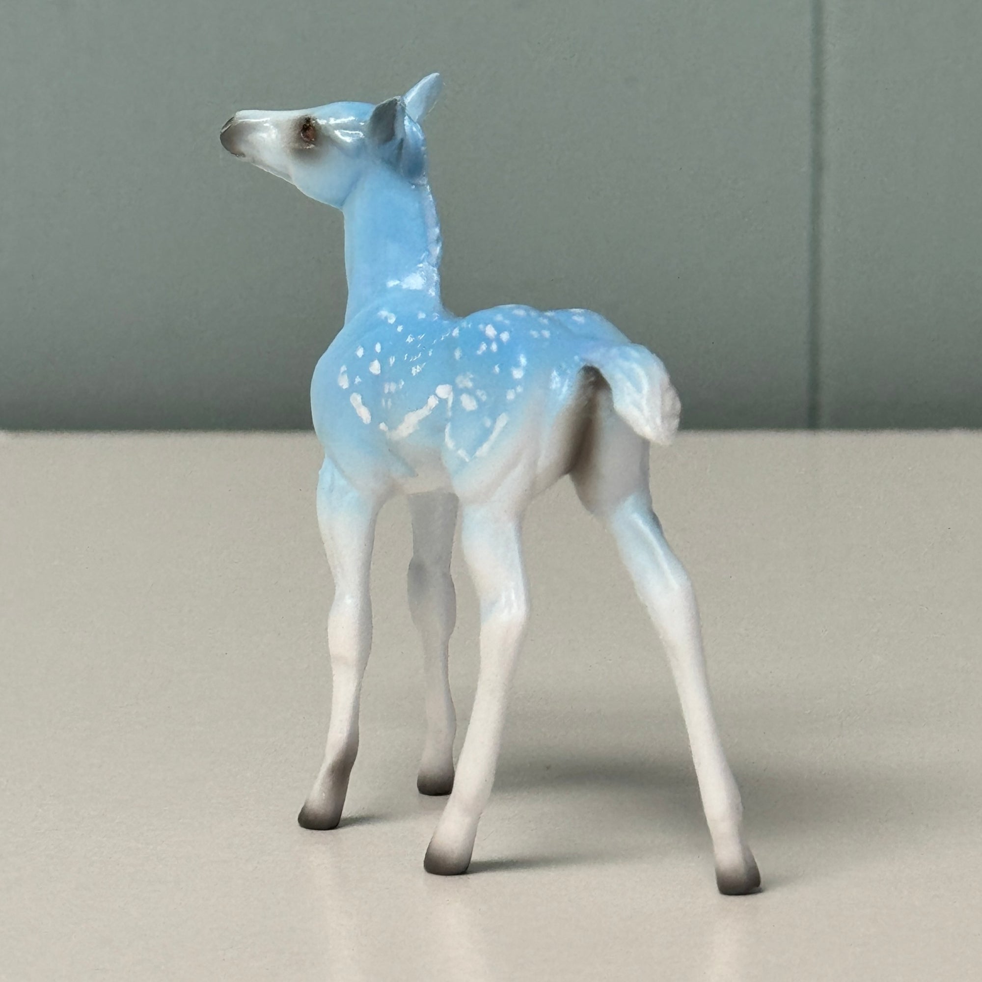 Ditto, Reflection, &amp; Reprise Set OOAK Deco Fallow Deer Andy, Mule and Foal Chip Set  By Jess Hamill EQ24