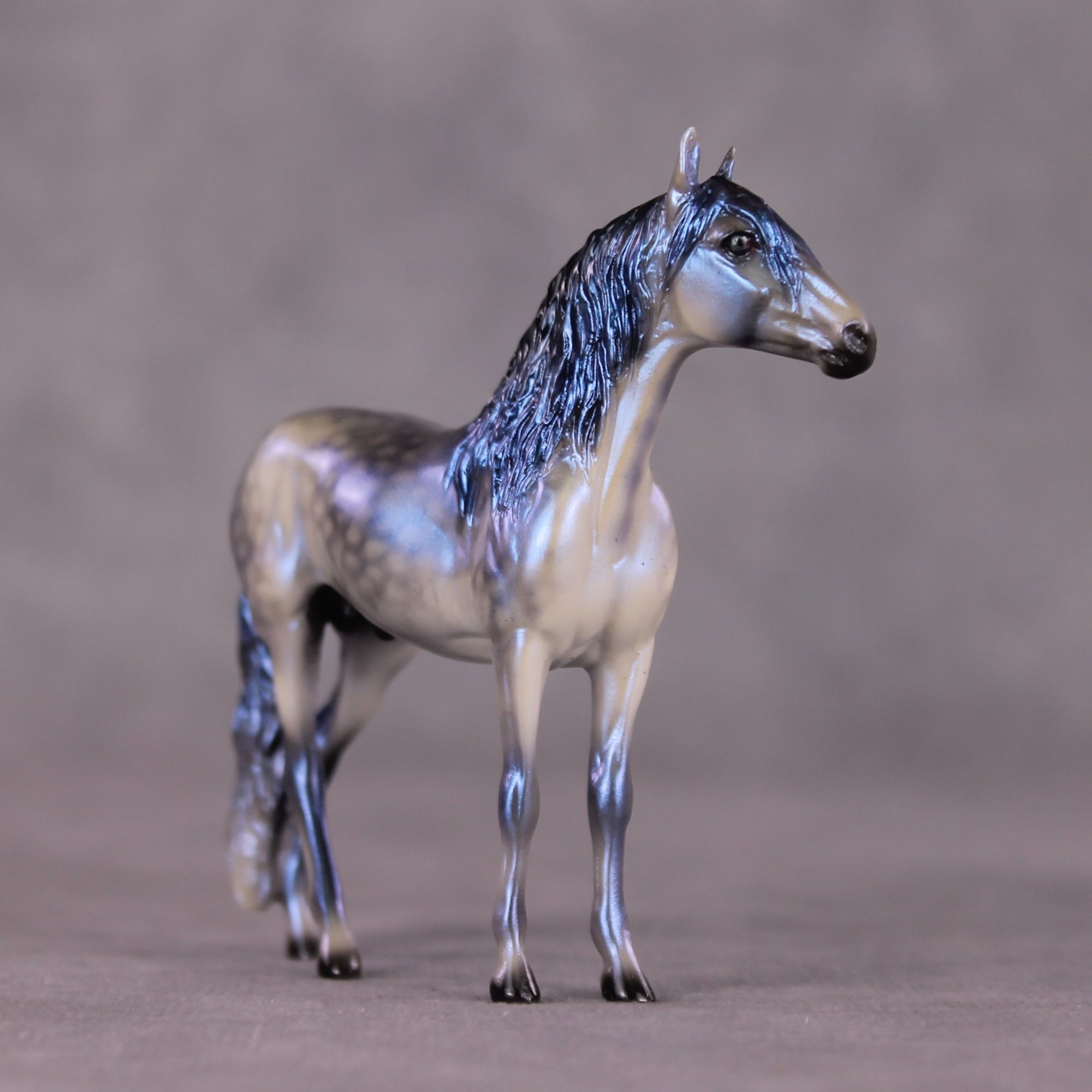 "Rainy Season Blues" OOAK Andalusian Chip By Ellen Robbins SHCF25