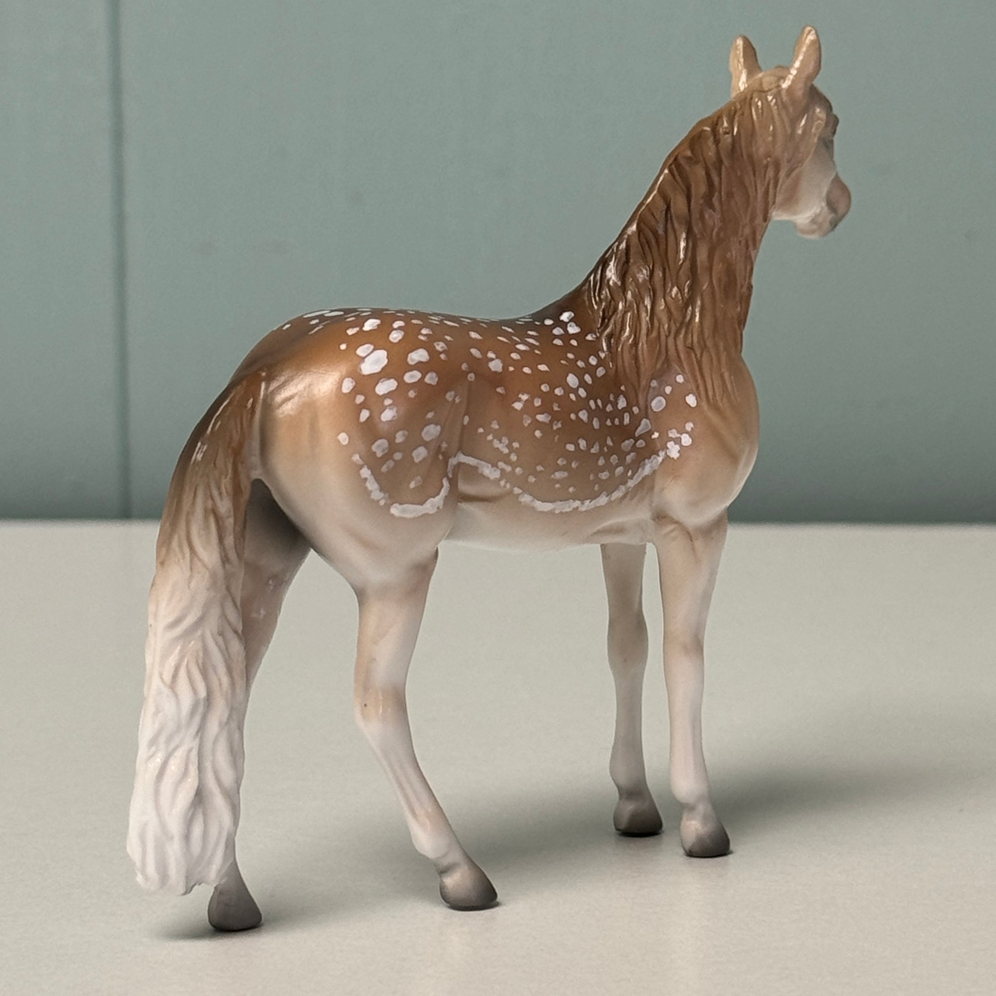 Reprint, Echo and Counterpart Set OOAK Deco Fallow Deer Andalusian, Mule and Foal Chip Set By Jess Hamill EQ24