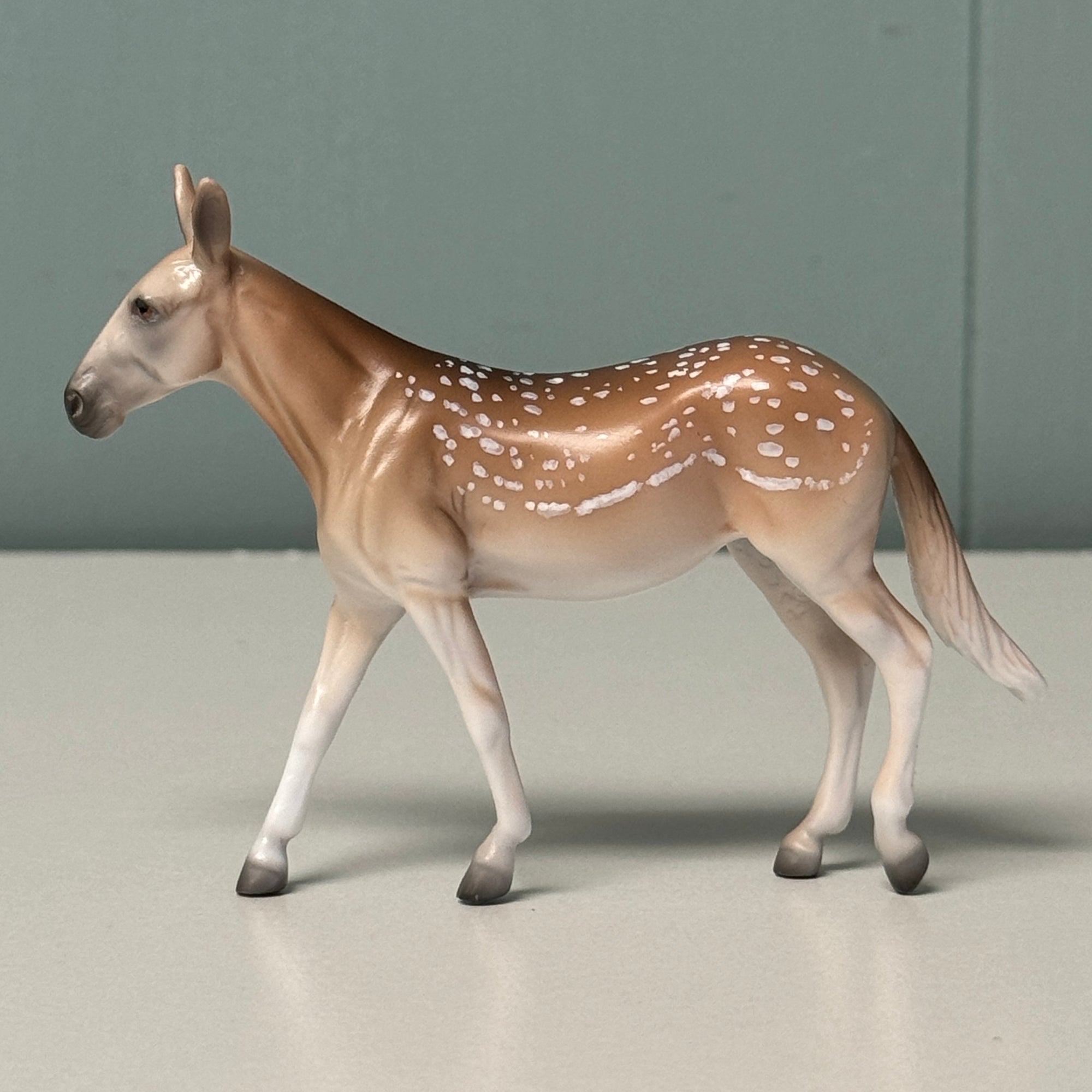 Reprint, Echo and Counterpart Set OOAK Deco Fallow Deer Andalusian, Mule and Foal Chip Set By Jess Hamill EQ24