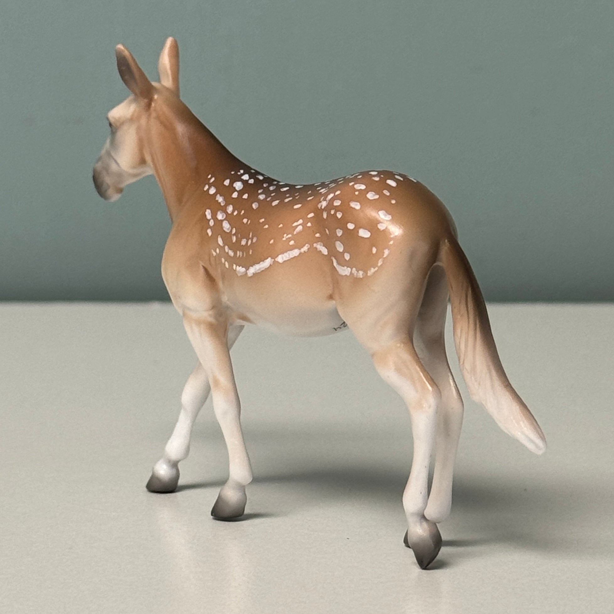 Reprint, Echo and Counterpart Set OOAK Deco Fallow Deer Andalusian, Mule and Foal Chip Set By Jess Hamill EQ24