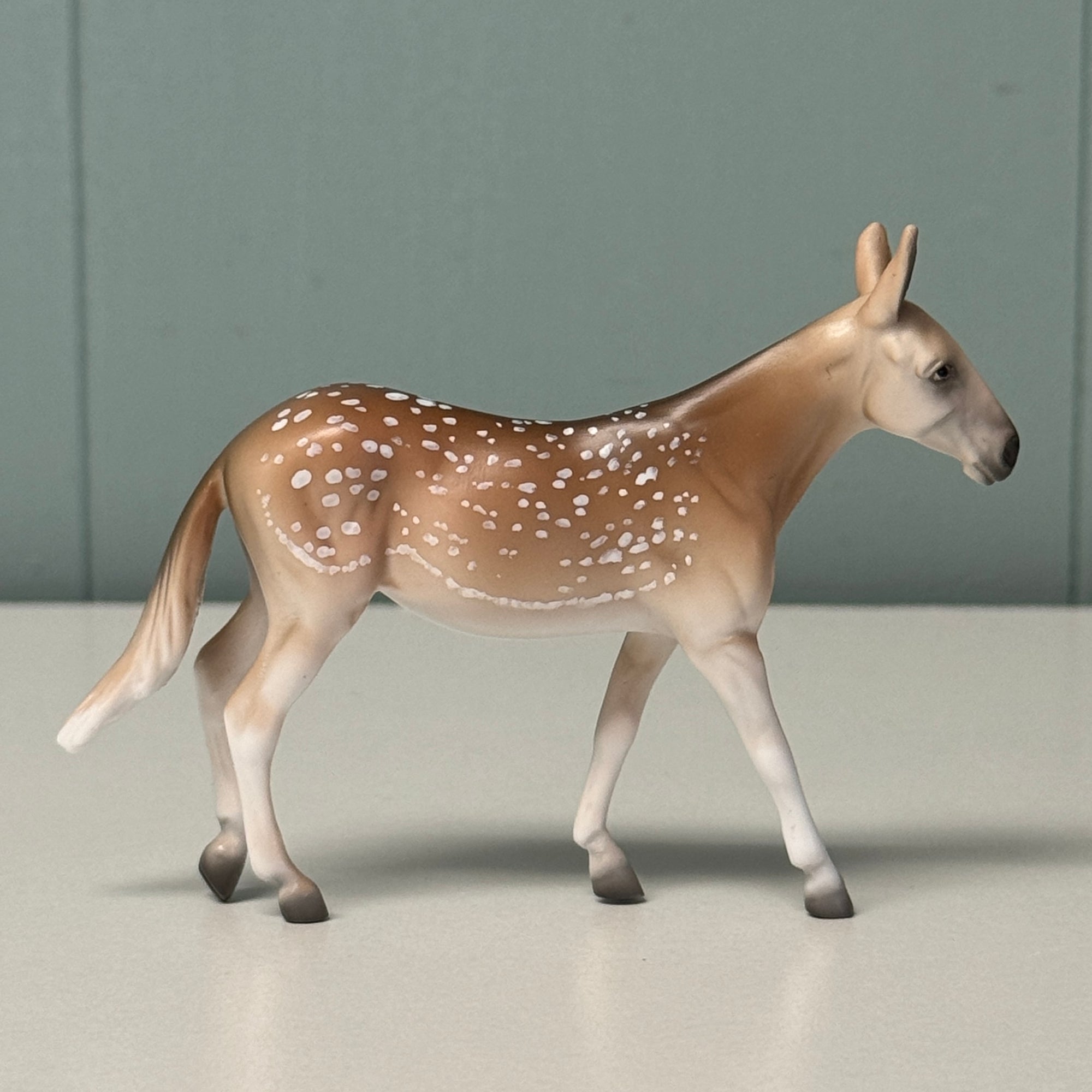 Reprint, Echo and Counterpart Set OOAK Deco Fallow Deer Andalusian, Mule and Foal Chip Set By Jess Hamill EQ24