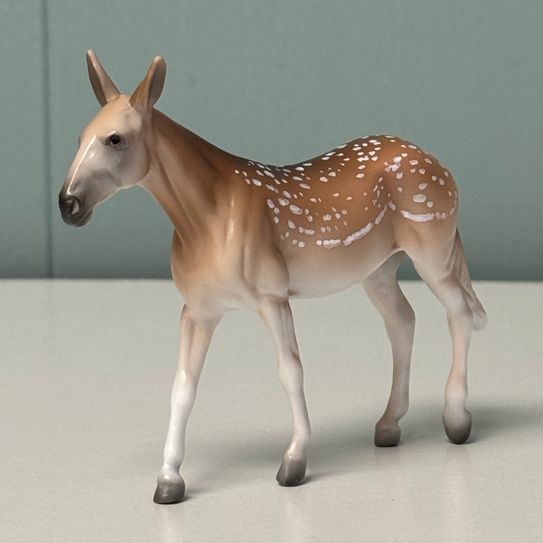 Reprint, Echo and Counterpart Set OOAK Deco Fallow Deer Andalusian, Mule and Foal Chip Set By Jess Hamill EQ24