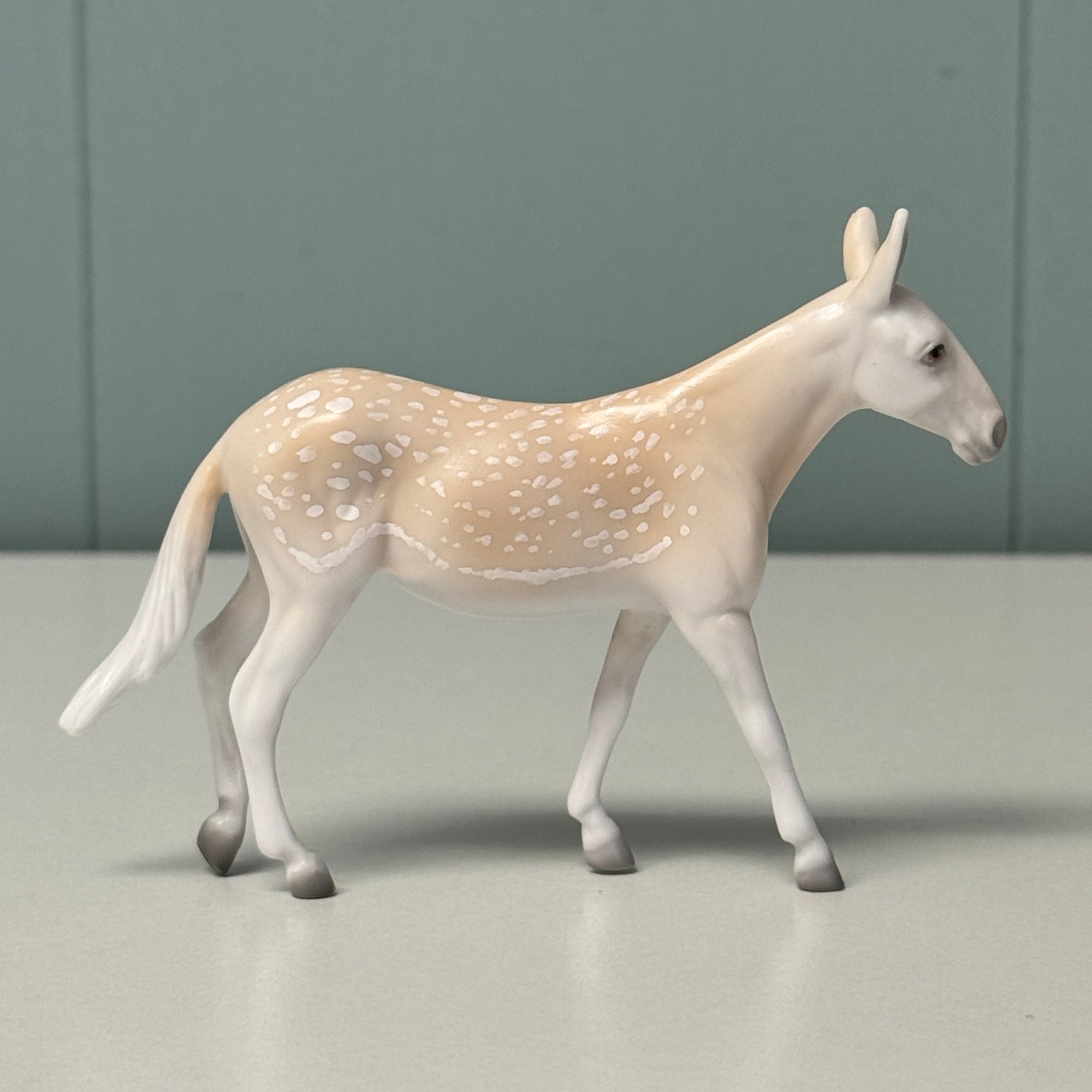 Carbon Copy, Parrell and Repeat Set OOAK Deco Fallow Deer Andy, Mule and Foal Chip Set  By Jess Hamill EQ24