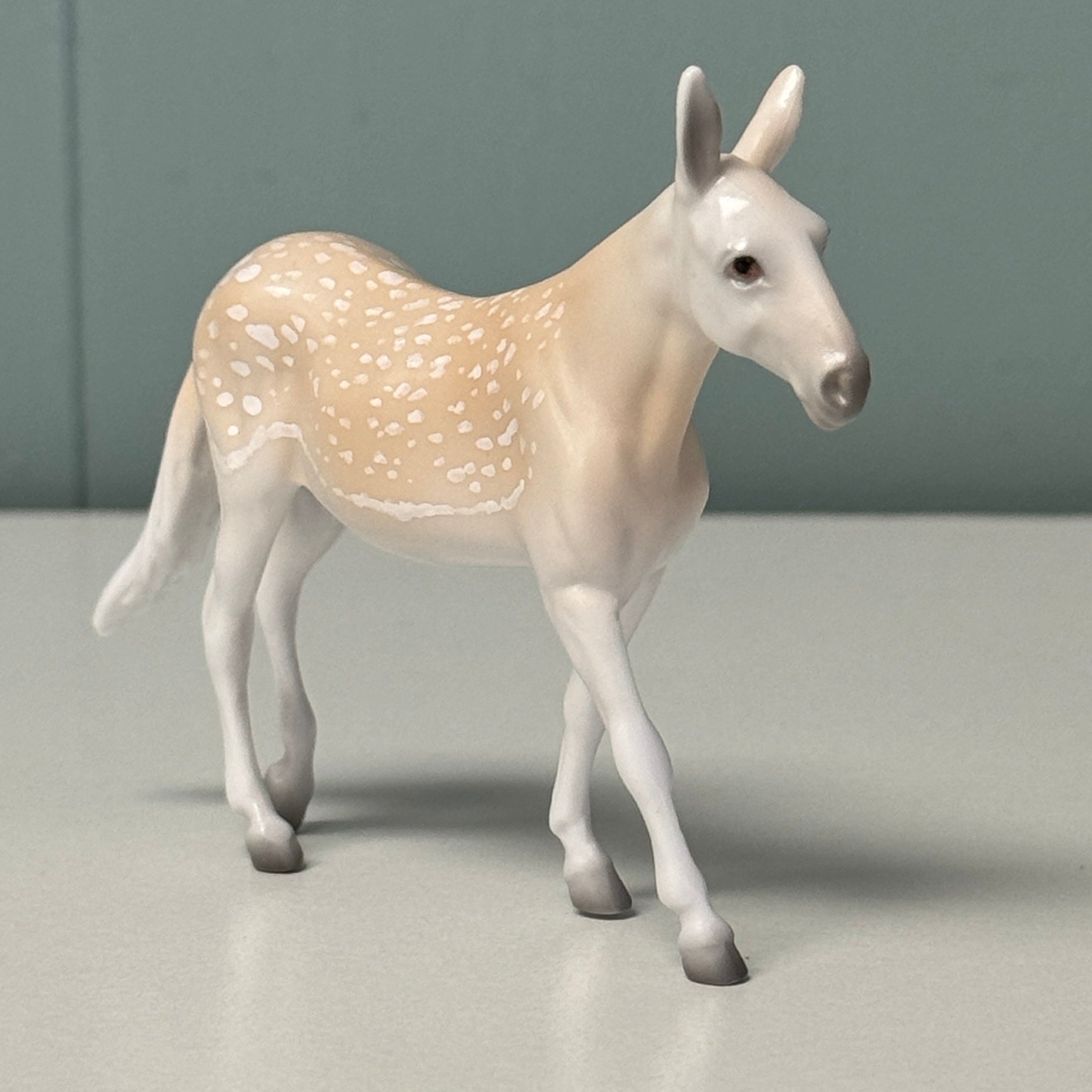 Carbon Copy, Parrell and Repeat Set OOAK Deco Fallow Deer Andy, Mule and Foal Chip Set  By Jess Hamill EQ24