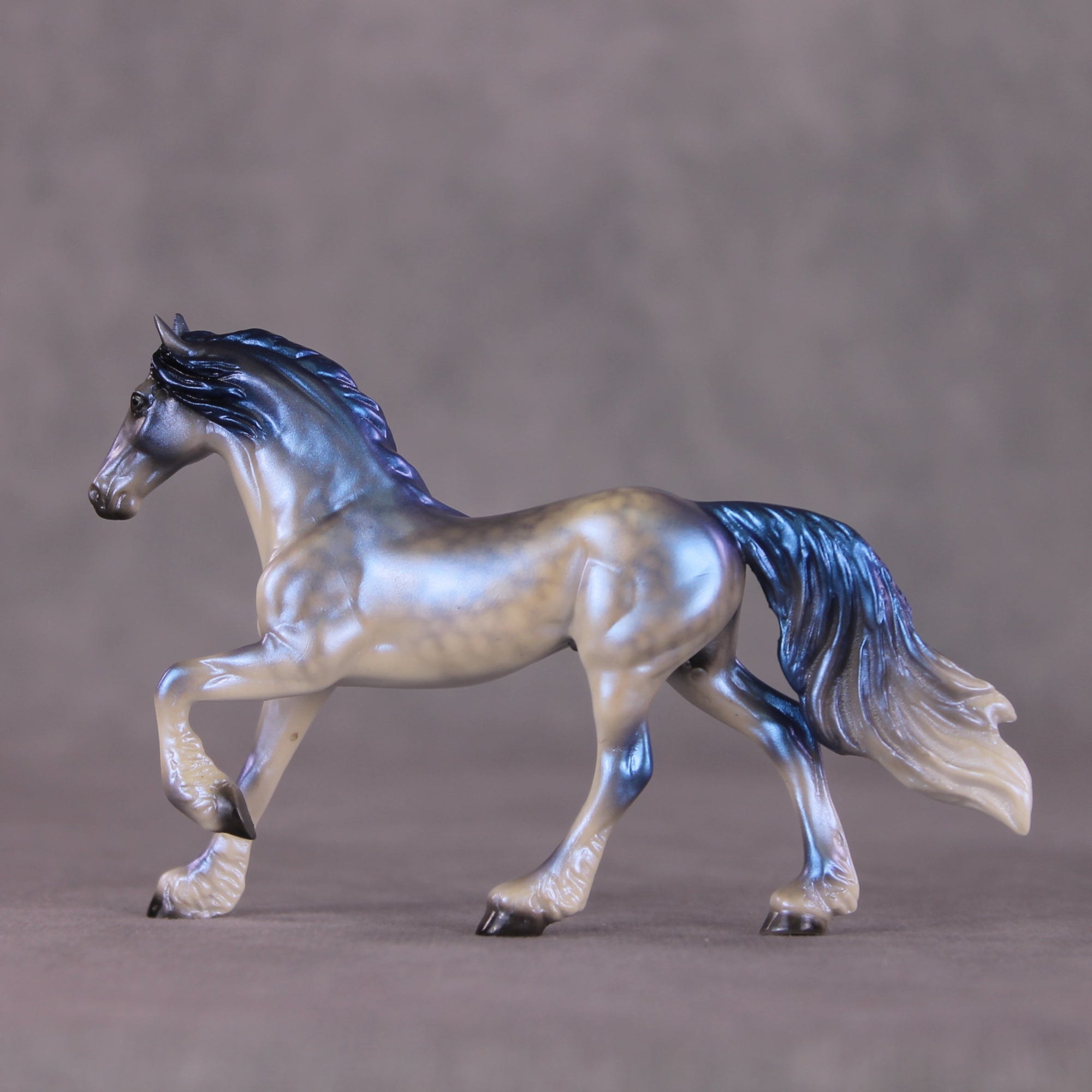 "Dark Clouds Ahead"  OOAK Friesian Chip By Ellen Robbins SHCF25OS
