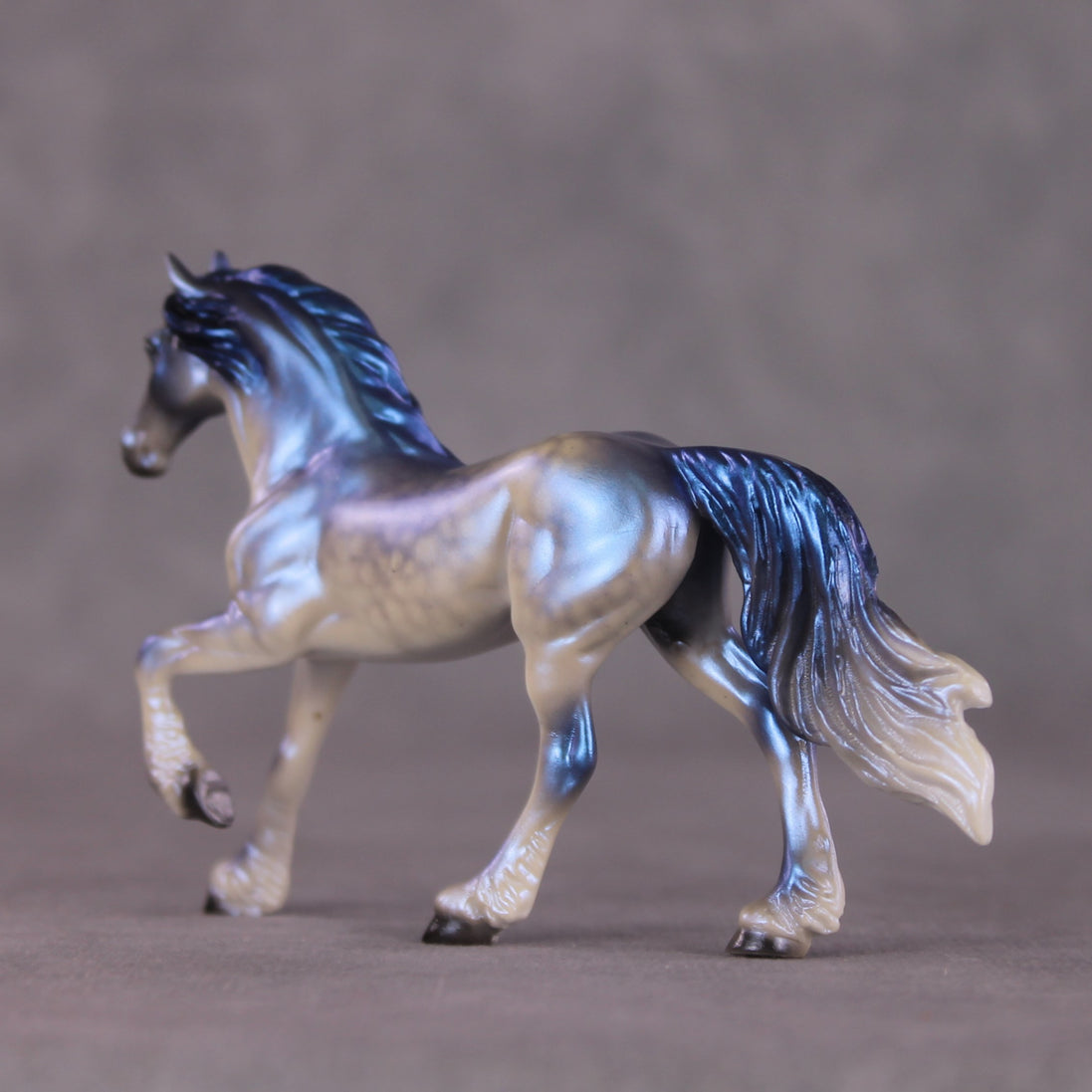 "Dark Clouds Ahead"  OOAK Friesian Chip By Ellen Robbins SHCF25OS