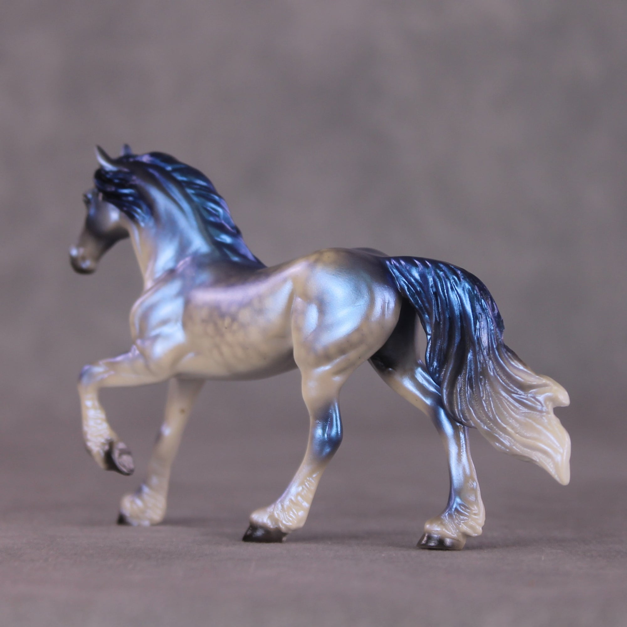 "Dark Clouds Ahead"  OOAK Friesian Chip By Ellen Robbins SHCF25OS