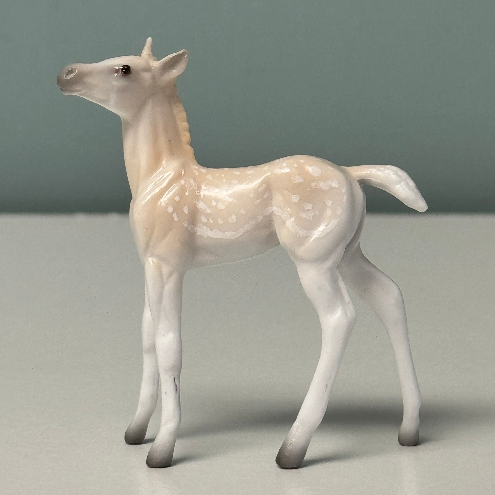 Carbon Copy, Parrell and Repeat Set OOAK Deco Fallow Deer Andy, Mule and Foal Chip Set  By Jess Hamill EQ24