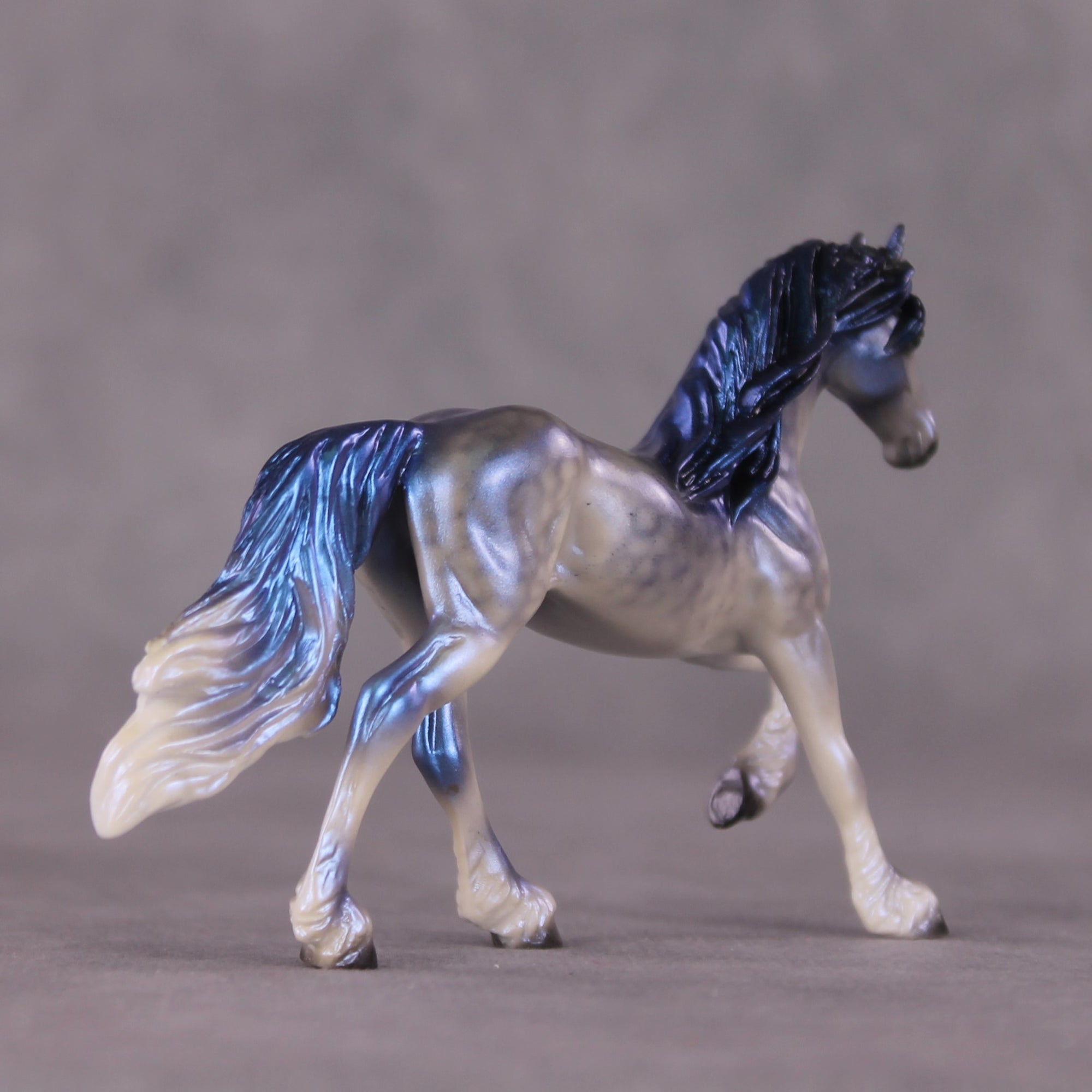 "Dark Clouds Ahead"  OOAK Friesian Chip By Ellen Robbins SHCF25OS