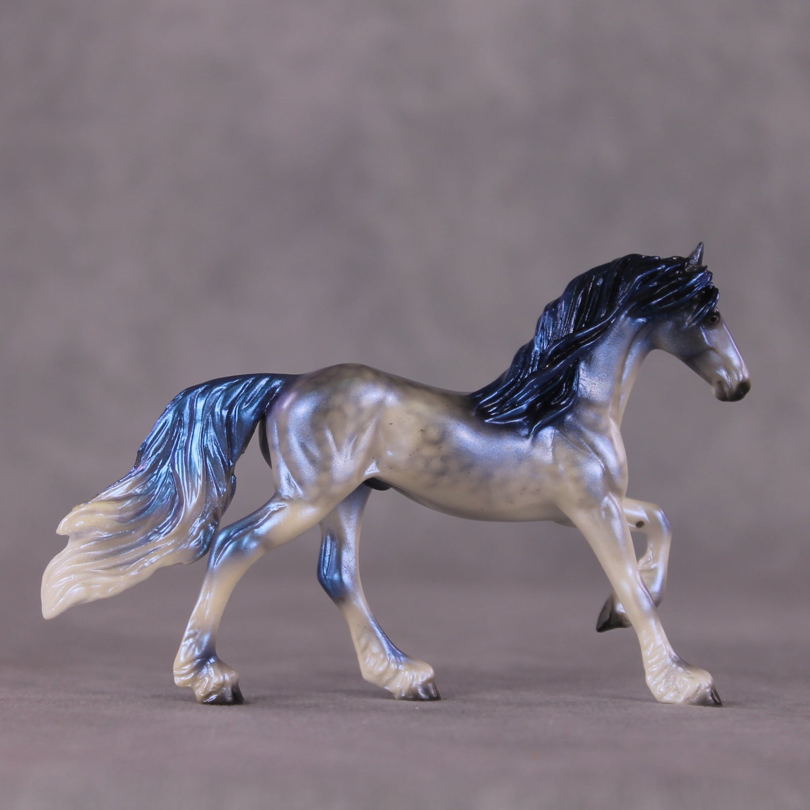 "Dark Clouds Ahead"  OOAK Friesian Chip By Ellen Robbins SHCF25OS